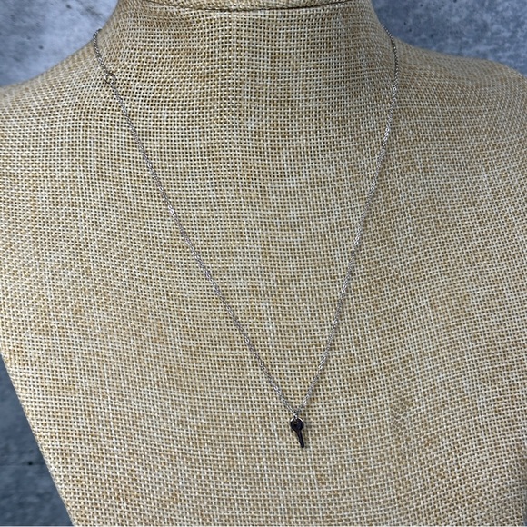 The Giving Trees Believe dainty tiny silver key charm - Picture 5 of 5